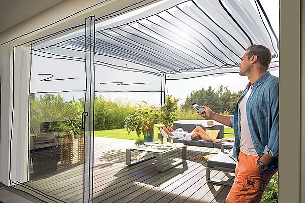 Bahçe keyfine Somfy motorlu pergola çözümleri!