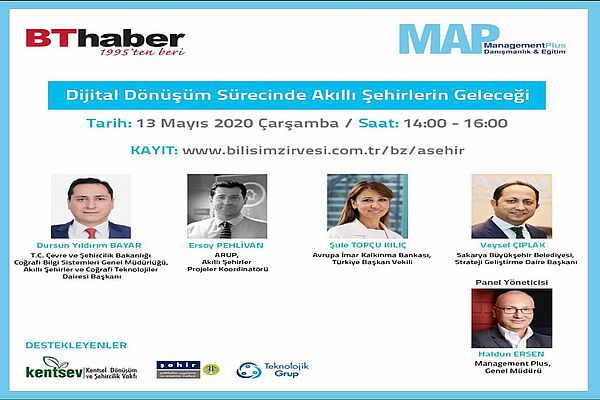 Dijital Dönüşüm Sürecinde Akıllı Şehirlerin Geleceği toplantısı 13 Mayıs'da!