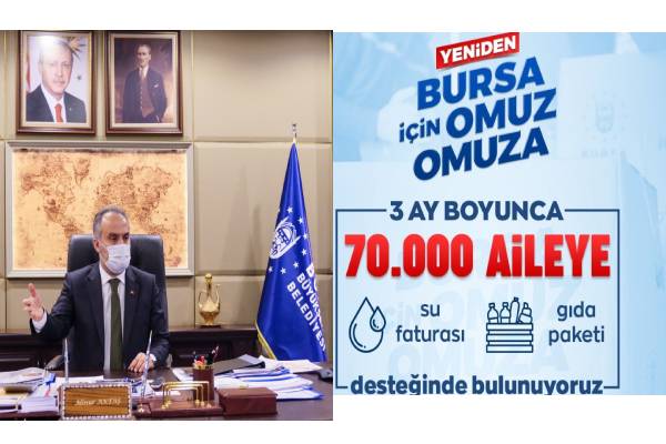 Bursa Büyükşehir Belediyesi’nden Korona mağduru esnafa büyük destek!